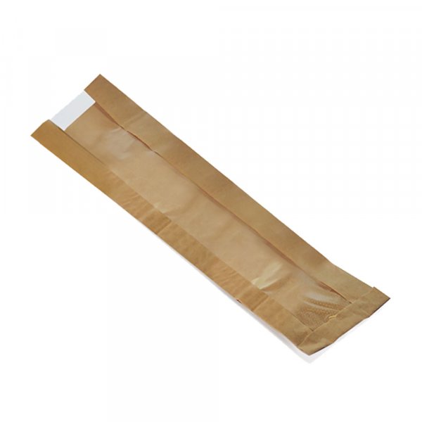 1000 Stk. Sichtfensterbeutel lang für Baguette 12+4x59 cm